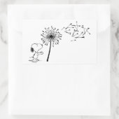 Sticker Rectangulaire Snoopy Avec Dandelion (Sac)
