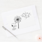 Sticker Rectangulaire Snoopy Avec Dandelion (Enveloppe)