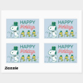 Sticker Rectangulaire Snoopy Top Chapeau Pepperment Candy (Feuille)