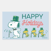 Sticker Rectangulaire Snoopy Top Chapeau Pepperment Candy (Devant)