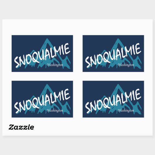 Sticker Rectangulaire Snoqualmie Washington Mountains (Feuille)