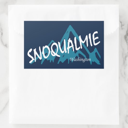 Sticker Rectangulaire Snoqualmie Washington Mountains (Sac)