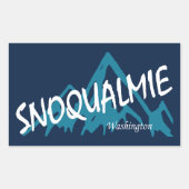 Sticker Rectangulaire Snoqualmie Washington Mountains (Devant)