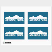 Sticker Rectangulaire Snoqualmie Washington Please (Feuille)