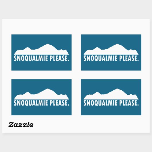 Sticker Rectangulaire Snoqualmie Washington Please (Feuille)