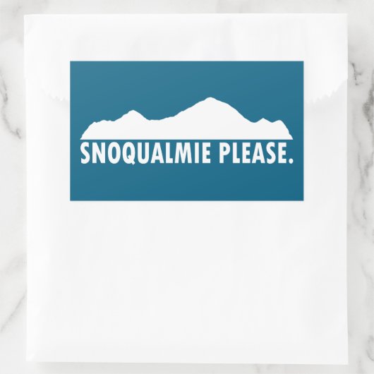 Sticker Rectangulaire Snoqualmie Washington Please (Sac)