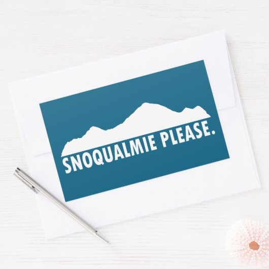 Sticker Rectangulaire Snoqualmie Washington Please (Enveloppe)