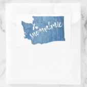 Sticker Rectangulaire Snoqualmie Washington Wood Grain (Sac)