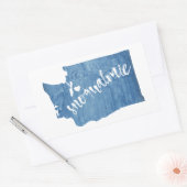 Sticker Rectangulaire Snoqualmie Washington Wood Grain (Enveloppe)