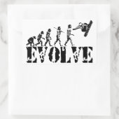 Sticker Rectangulaire Snowboard Snowboard Sport Evolution Art (Sac)