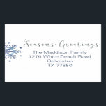Sticker Rectangulaire Snowflake Christmas Retourner l'adresse Label Stic<br><div class="desc">Ce sont les petits détails qui rendent votre Noël si mémorable,  personnalisez votre carte de Noël en donnant avec ces stickers Étiquettes d'enveloppes de Noël flocon de neige qui peuvent être customisés avec vos noms ou message.</div>