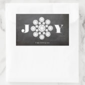 Sticker Rectangulaire Snowflakes Dots Fleur Joie Chalet Chic Holiday (Sac)