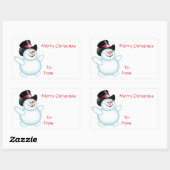 Sticker Rectangulaire Snowman (Feuille)