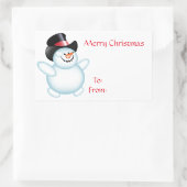 Sticker Rectangulaire Snowman (Sac)