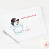 Sticker Rectangulaire Snowman (Enveloppe)