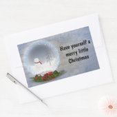 Sticker Rectangulaire Snowman dans le monde des neiges (Enveloppe)