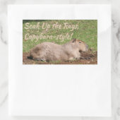 Sticker Rectangulaire Soak Up the Rays, à la Capybara ! (Sac)