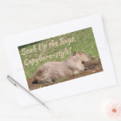 Sticker Rectangulaire Soak Up the Rays, à la Capybara ! (Enveloppe)