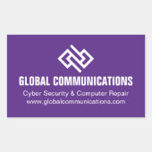 Sticker Rectangulaire Société informatique de technologie cybernétique p (Devant)