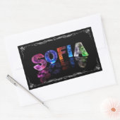 Sticker Rectangulaire Sofia - Sofia nommé dans 3D s'allume (la (Enveloppe)