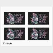 Sticker Rectangulaire Soft Heart Dark Soul Pastel Goth (Feuille)
