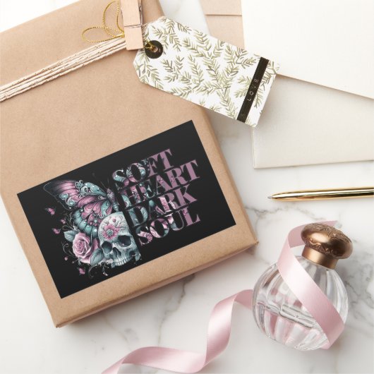 Sticker Rectangulaire Soft Heart Dark Soul Pastel Goth (Cadeaux)