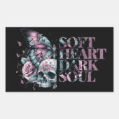 Sticker Rectangulaire Soft Heart Dark Soul Pastel Goth (Devant)