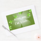 Sticker Rectangulaire Soirée du shamrock de trèfle vert Saint Patrick (Enveloppe)