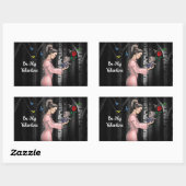 Sticker Rectangulaire Sois ma princesse de la Saint-Valentin (Feuille)