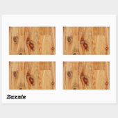 Sticker Rectangulaire Sol en bois clair noueux (Feuille)