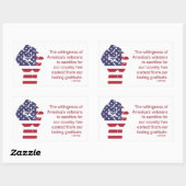 Sticker Rectangulaire Soldat vétéran patriotique (Feuille)