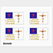 STICKER RECTANGULAIRE SOLDATS CHRÉTIENS (Feuille)
