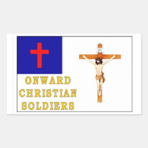 STICKER RECTANGULAIRE SOLDATS CHRÉTIENS