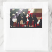 Sticker Rectangulaire Soldats patriotiques (Sac)