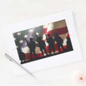 Sticker Rectangulaire Soldats patriotiques (Enveloppe)