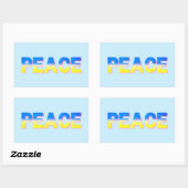 Sticker Rectangulaire Soleil bleu et jaune Ukraine Inspiration (Feuille)