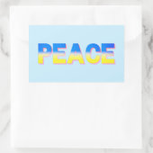 Sticker Rectangulaire Soleil bleu et jaune Ukraine Inspiration (Sac)