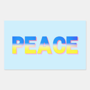 Sticker Rectangulaire Soleil bleu et jaune Ukraine Inspiration