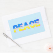 Sticker Rectangulaire Soleil bleu et jaune Ukraine Inspiration (Enveloppe)