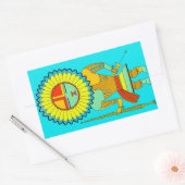 Sticker Rectangulaire Soleil de l'homme Zuni (Enveloppe)