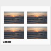 Sticker Rectangulaire Soleil de plage (Feuille)