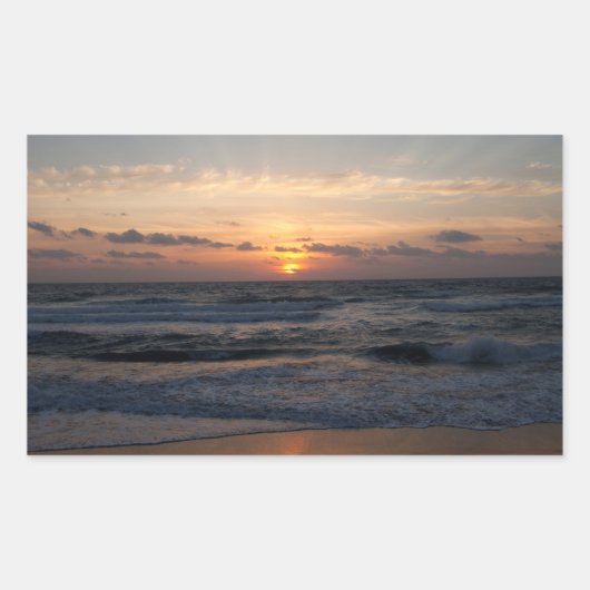 Sticker Rectangulaire Soleil de plage (Devant)