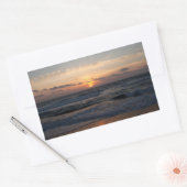 Sticker Rectangulaire Soleil de plage (Enveloppe)