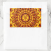 Sticker Rectangulaire soleil doré de mandala (Sac)