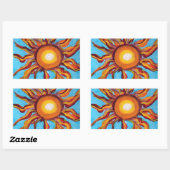 Sticker Rectangulaire Soleil sauvage (Feuille)