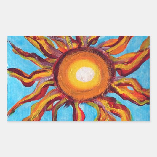 Sticker Rectangulaire Soleil sauvage (Devant)