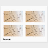 Sticker Rectangulaire Soleil Sur La Plage (Feuille)