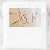 Sticker Rectangulaire Soleil Sur La Plage (Sac)