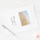 Sticker Rectangulaire Soleil Sur La Plage (Enveloppe)