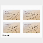 Sticker Rectangulaire Soleil Sur La Plage (Feuille)
